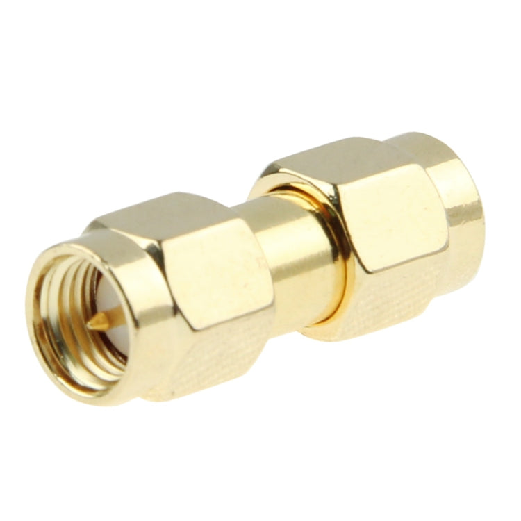 Gold Plated SMA Male to SMA Male Adapter(Gold) by buy2fix