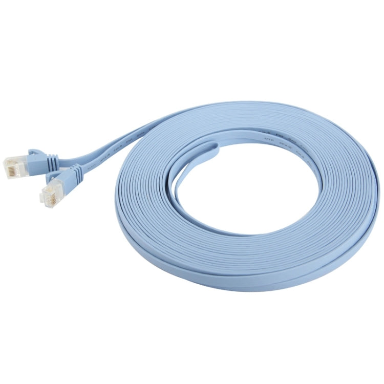CAT6 Ultra-thin Flat Ethernet Network LAN Cable, Length: 10m (Baby Blue) by buy2fix