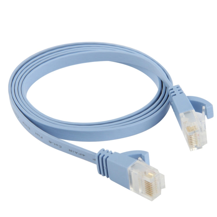 CAT6 Ultra-thin Flat Ethernet Network LAN Cable, Length: 1m (Baby Blue) by buy2fix