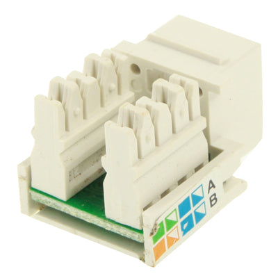 Networking RJ45 Cat6 Jack Module Connector Adapter (Normal Quality)(White) by buy2fix