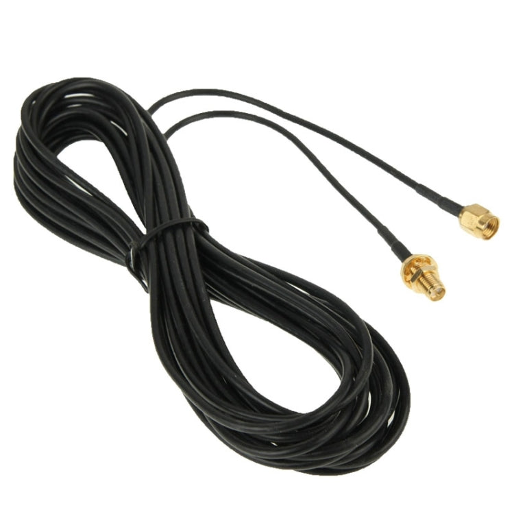 2.4GHz Wireless RP-SMA Male to Female Cable (178 High-frequency Antenna Extension Cable), Length: 6m(Black) by buy2fix