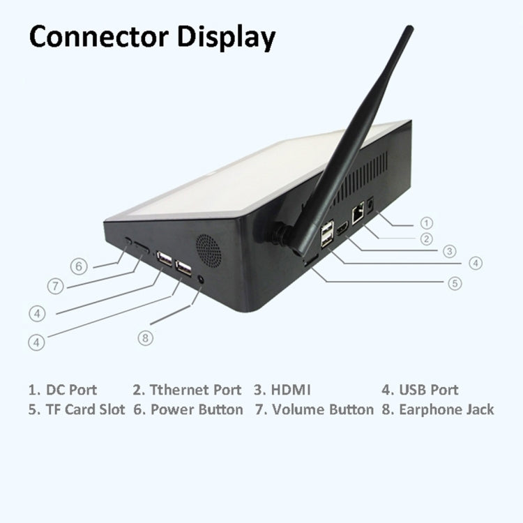 Pipo X9 TV Box 8.9 inch Touchscreen Android 7.0 Tablet Mini PC, RK3288, Quad Core 1.8GHz, RAM: 2GB, ROM: 32GB, Support WiFi / Bluetooth / Ethernet / HDMI / TF Card by PiPo