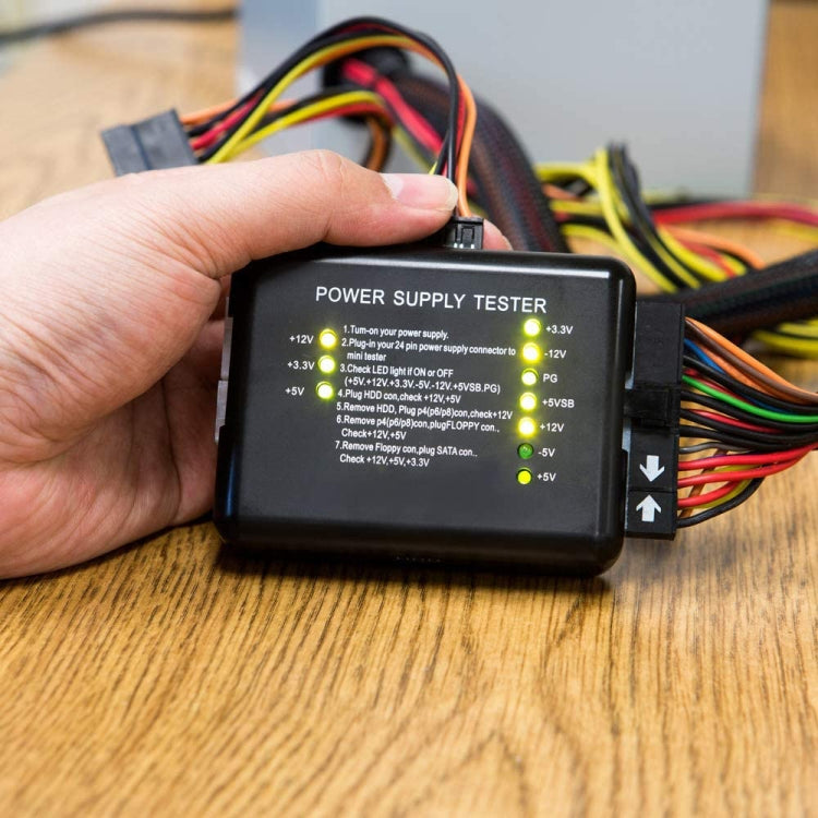 PC 20 / 24 Pin PSU ATX SATA HD Power Supply Tester by buy2fix