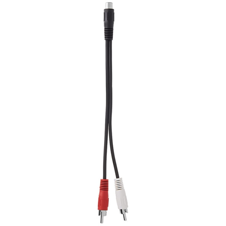 3.5mm female stereo jack to 2 male RCA plugs cable, Length: 38cm by buy2fix