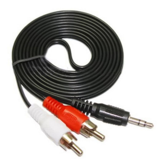 Good Quality Jack 3.5mm Stereo to RCA Male Audio Cable, Length: 5m by buy2fix
