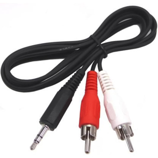 Normal Quality Jack 3.5mm Stereo to RCA Male Audio Cable, Length: 1.5m by buy2fix