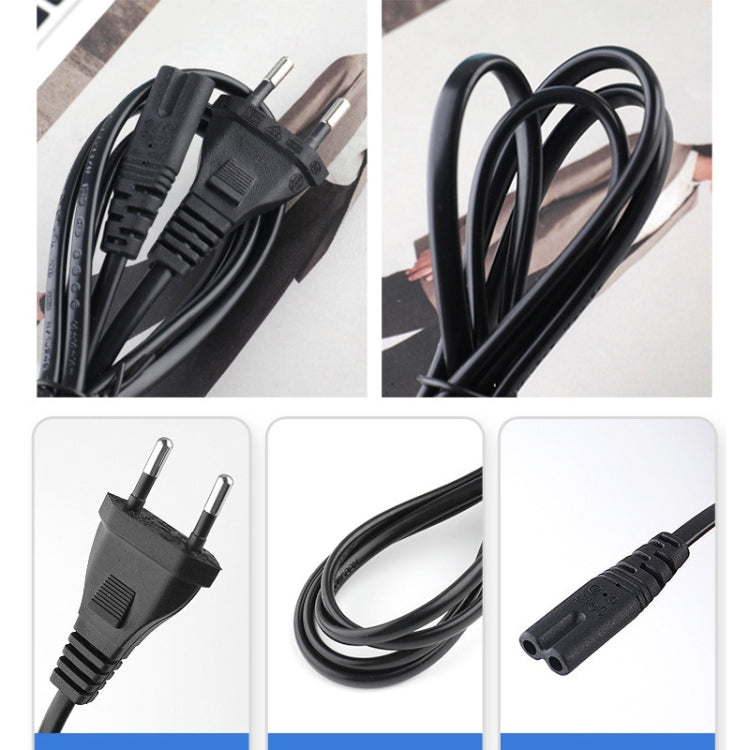 2 Prong Style EU Notebook Power Cord, Cable Length: 1.5m by buy2fix