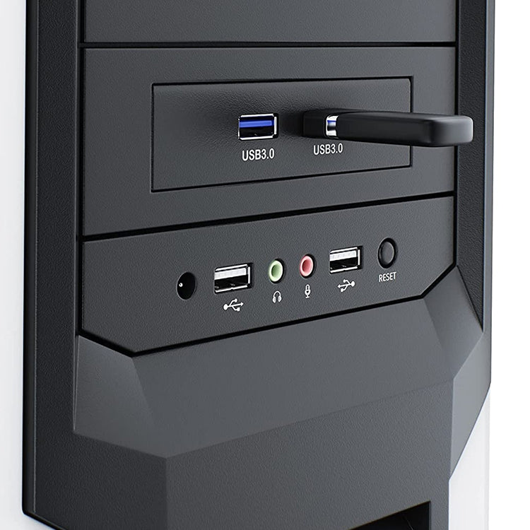 USB 3.0 Front Panel Floppy Disk Bay 20 Pin 2 Ports HUB Bracket Cable(Black) by buy2fix