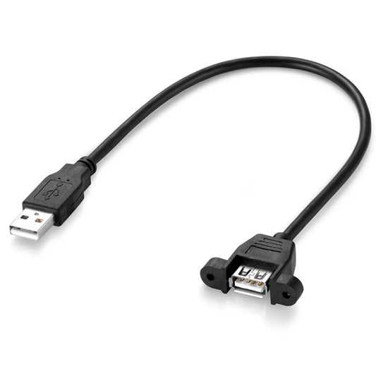 USB 2.0 AM to AF Mount Pannel Cable, Length: 30cm by buy2fix
