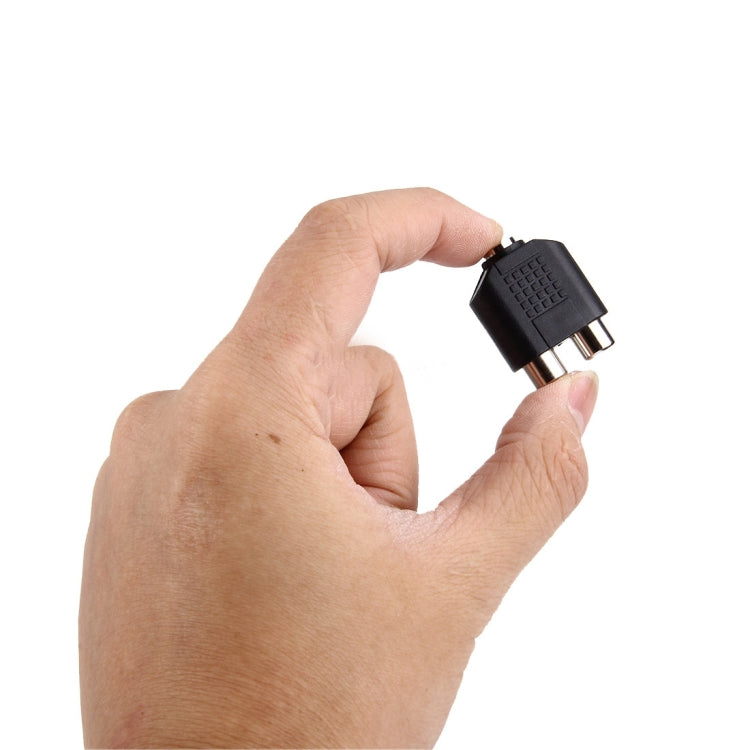 3.5mm Female to 2 RCA Female Adapter(Black) by buy2fix