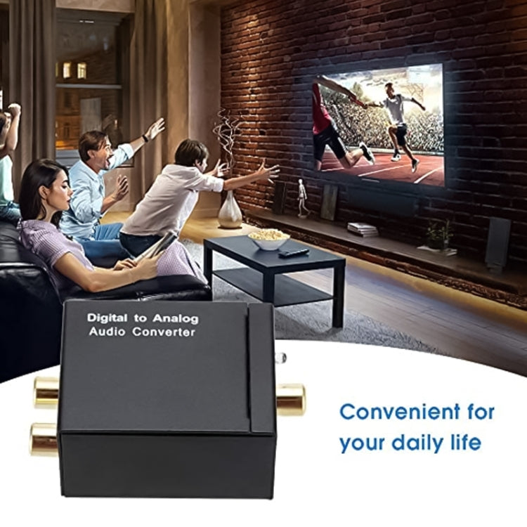 Digital Optical Coaxial Toslink to Analog RCA Audio Converter(Black) by buy2fix