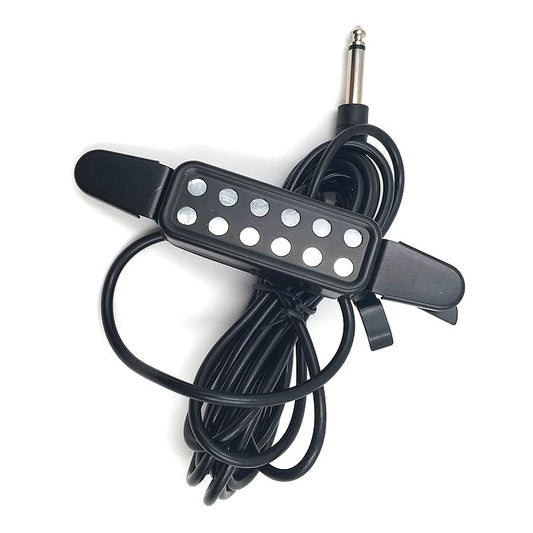 Free Hole Guitar Sound Pickup with Cable(Black) by buy2fix