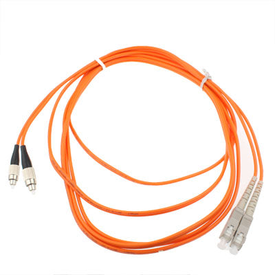 SC-FC Dual-Core Multi Mode Fiber Optic Jumper,Length: 3m by buy2fix
