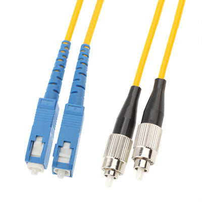 SC-FC Dual-Core Single Mode Fiber Optic Jumper,Length: 3m by buy2fix