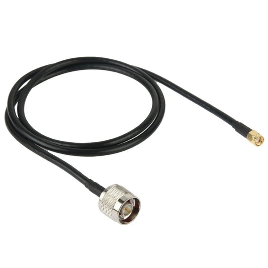 N Male to RP-SMA Converter Cable, Length: 100cm(Black) by buy2fix