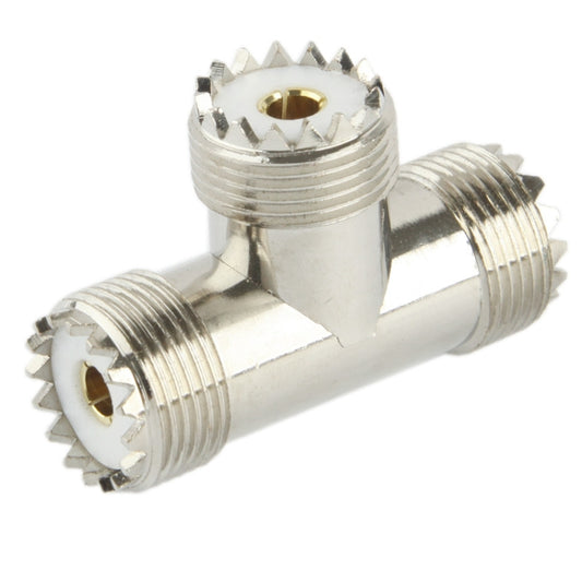 UHF Female to 2 x UHF Female Adapter(Silver) by buy2fix