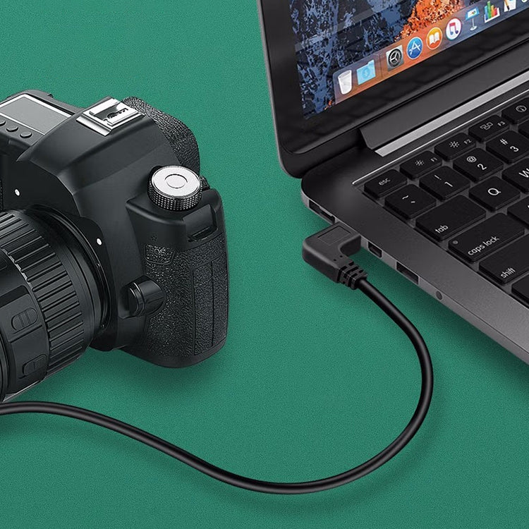 High Speed Micro USB Female to 90 Degrees Elbow USB-C / Type-C 3.0 Male Data Sync Cable Adapter, Length: 27.5 cm by buy2fix