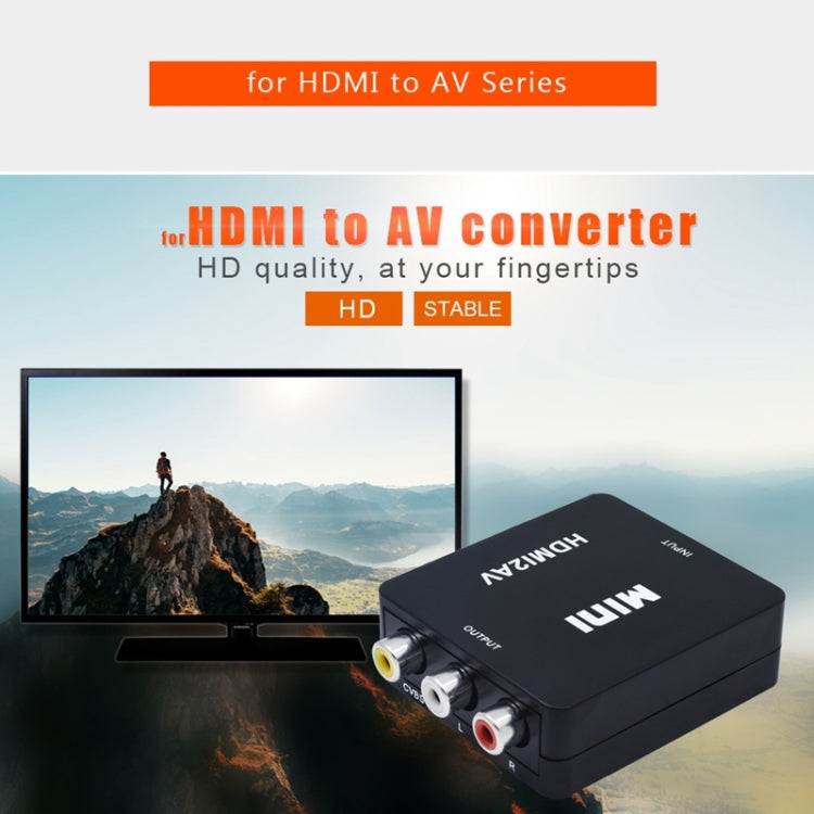 VK-126 Mini HD HDMI to AV/CVBS Video Converter Adapter by buy2fix