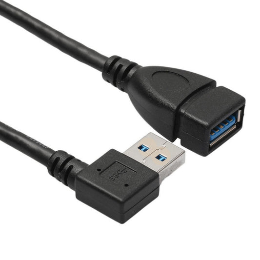 USB 3.0 Right Angle 90 Degree Extension Cable Male to Female Adapter Cord, Length: 18cm by buy2fix