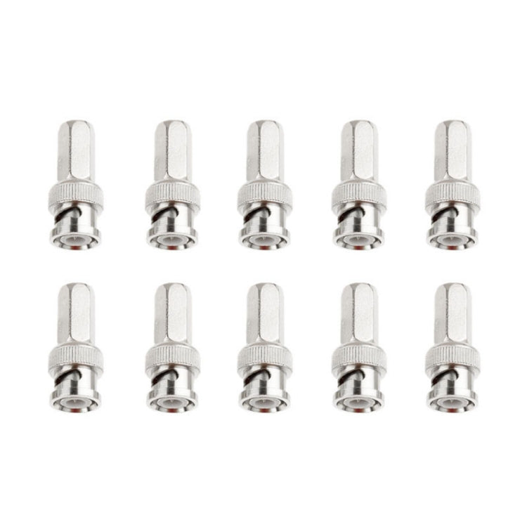10 PCS Hexagon BNC Male Compression Connector by buy2fix