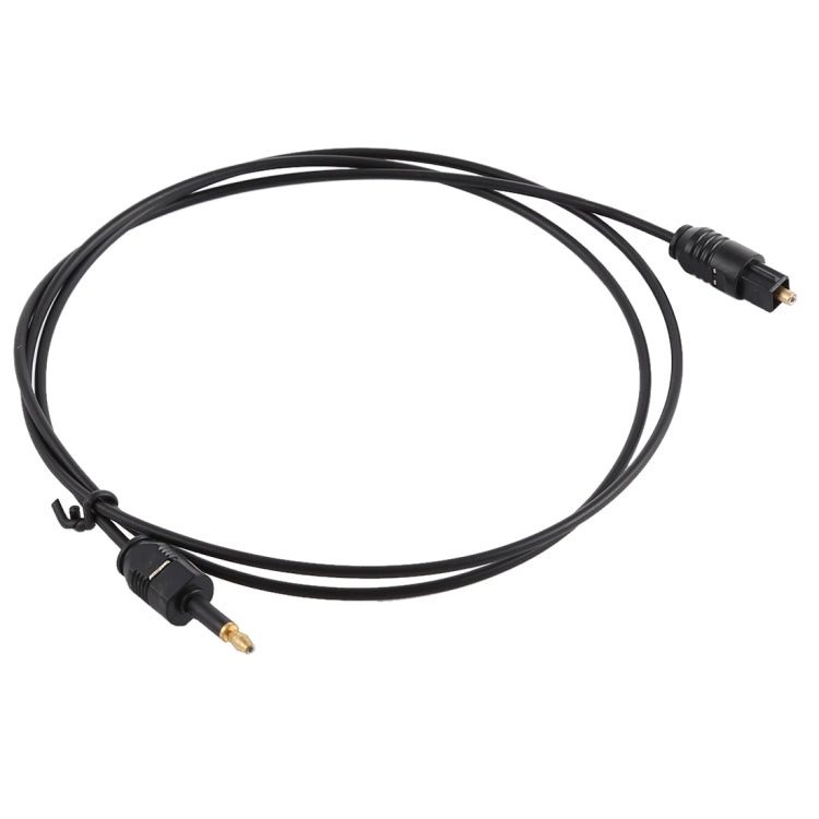 TOSLink Male to 3.5mm Male Digital Optical Audio Cable, Length: 0.8m, OD: 2.2mm(Black) by buy2fix
