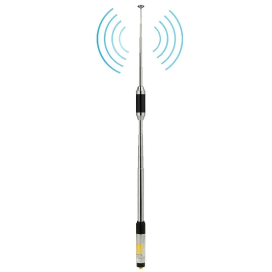 RH770 Dual Band 144/430MHz High Gain SMA-F Telescopic Handheld Radio Antenna for Walkie Talkie, Antenna Length: 93cm by buy2fix