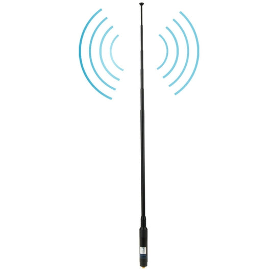 RH660S Dual Band 144/430MHz High Gain SMA-F Telescopic Handheld Radio Antenna for Walkie Talkie, Antenna Length: 108.5cm by buy2fix