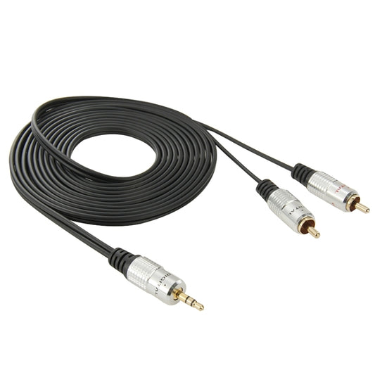 3.5mm Jack Stereo to 2 RCA Male Audio Cable, Length: 3m by buy2fix