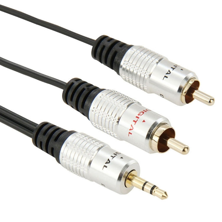 3.5mm Jack Stereo to 2 RCA Male Audio Cable, Length: 3m by buy2fix