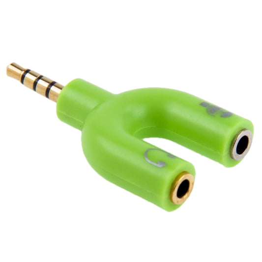 3.5mm Stereo Male to 3.5mm Headphone & Mic Female Splitter Adapter(Green) by buy2fix
