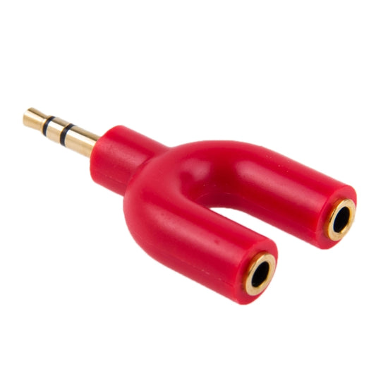 3.5mm Stereo Male to Dual 3.5mm Stereo Female Splitter Adapter(Red) by buy2fix