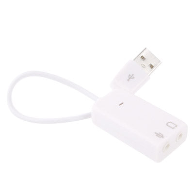 7.1 Channel USB 2.0 Sound Adapter, Plug and Play(White) by buy2fix