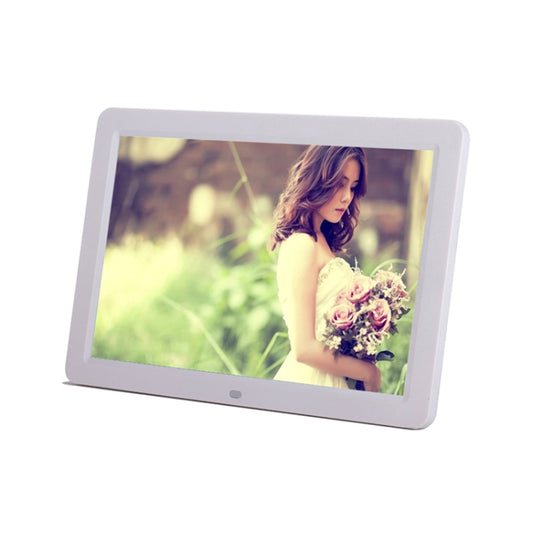 12.0 Inch LED Display Multi-media Digital Photo Frame with Holder / Music & Movie Player / Remote Control Function, Support USB / SD, Built in Stereo Speaker(White) by buy2fix