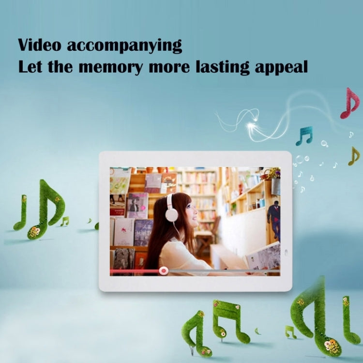 14 inch LED Display Multi-media Digital Photo Frame with Holder & Music & Movie Player, Support USB / SD / MS / MMC Card Input(White) by buy2fix
