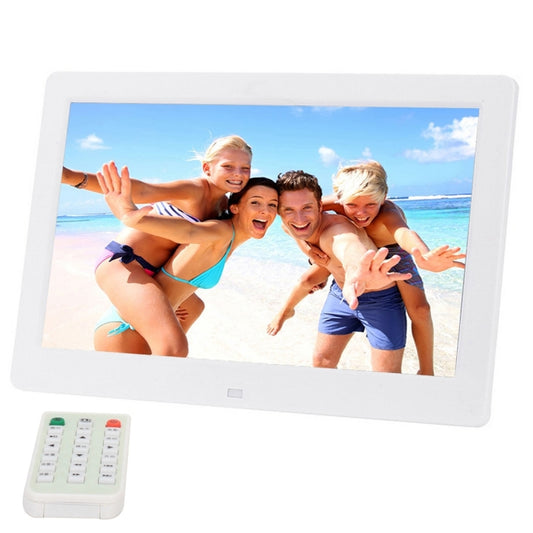 10.1 inch HD Wide Screen Digital Photo Frame with Holder & Remote Control, Allwinner E200, Alarm Clock / MP3 / MP4 / Movie Player(White) by buy2fix