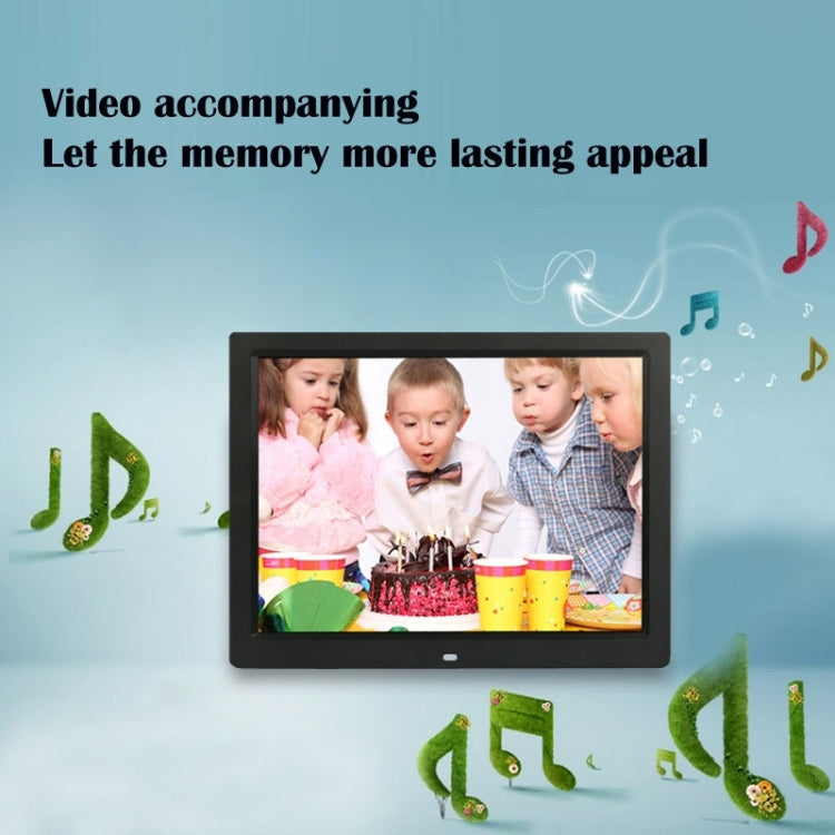 14 inch LED Display Multi-media Digital Photo Frame with Holder & Music & Movie Player, Support USB / SD / MS / MMC Card Input(Black) by buy2fix