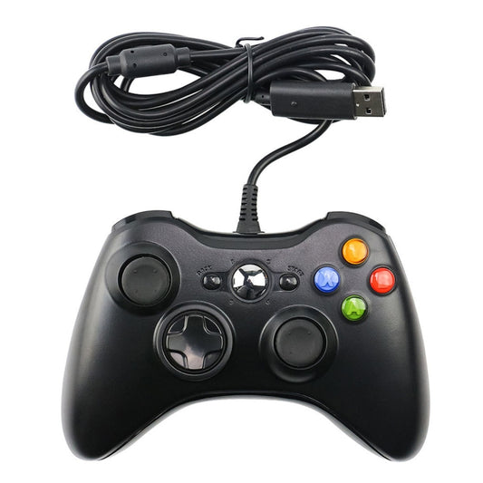USB 2.0 Wired Controller Gamepad for XBOX360, Plug and Play, Cable Length: 2.5m(Black) by buy2fix