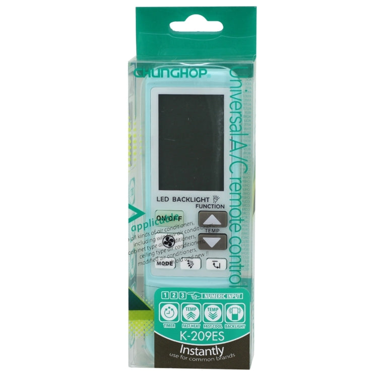 K-209ES Universal Air Conditioner Remote Control, Support Thermometer Function(Blue) by buy2fix