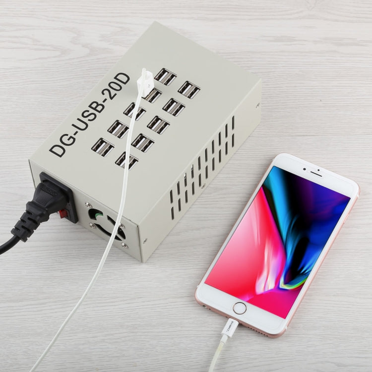 60W 12A 20 USB Ports Fast Charger Station Travel Desktop Charger Power Adapter by buy2fix