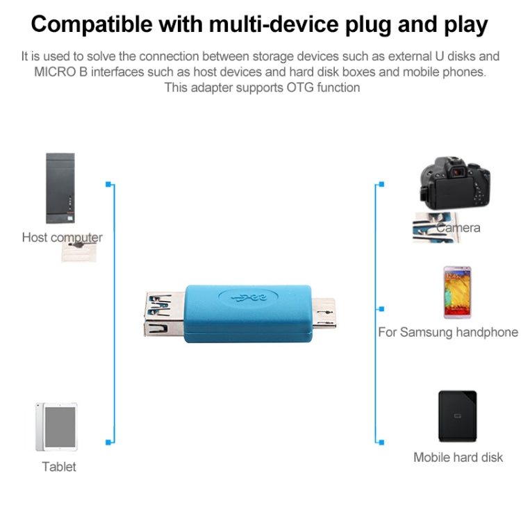 Micro USB 3.0 to USB 3.0 AF Adapter with OTG Function, For Galaxy Note III / N9000 by buy2fix
