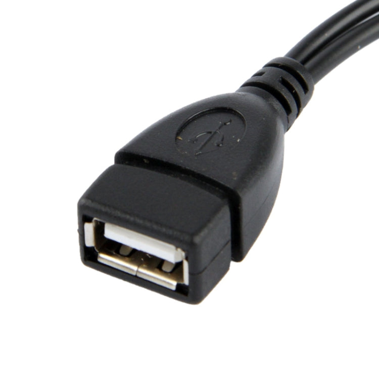 USB AF to Micro USB 3.0 + Micro USB 2.0 Cable for Galaxy Note III / N9000, Length: 20cm (Black) by buy2fix