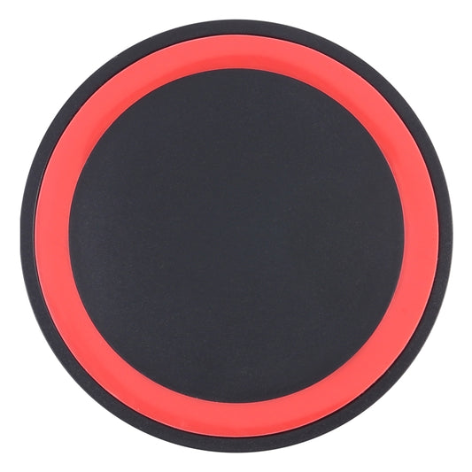 Universal QI Standard Round Wireless Charging Pad (Black + Red) by buy2fix