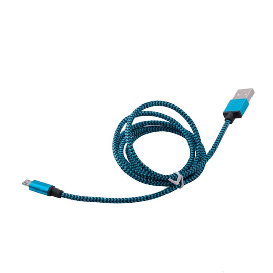 1m Woven Style Micro USB to USB 2.0 Data / Charger Cable, For Samsung, HTC, Sony, Lenovo, Huawei, and other Smartphones(Blue) by buy2fix