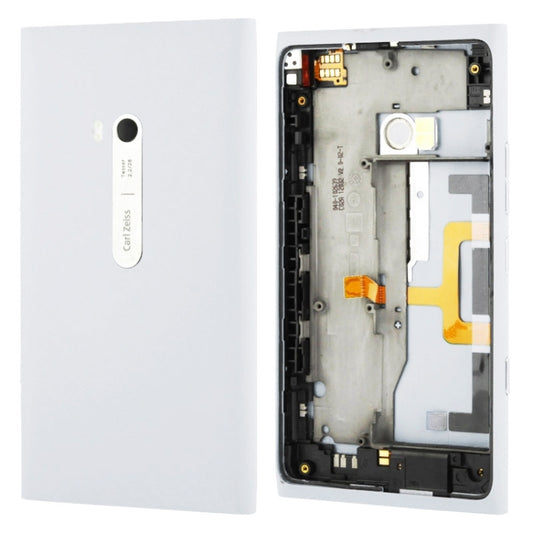 High Quality Housing Battery Back Cover With Side Button Flex Cable for Nokia Lumia 900(White) by buy2fix