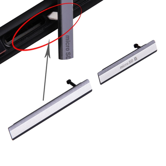 SIM Card Cap + Micro SD Card Cap Dustproof Block Set for Sony Xperia Z2 / L50w(Black) by buy2fix