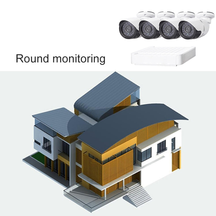 N4B-Mini/L 4 Ch 720P 1.0 Mega Pixel IP Camera NVR Kit, Support Night Vision / Motion Detection, IR Distance: 20m by buy2fix