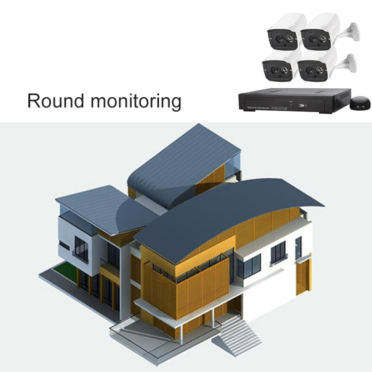 N4B7MPoe 4Ch 720P P2P ONVIF 1.0 Mega Pixel IP Camera NVR Kit, Support Night Vision / Motion Detection, IR Distance: 20m by buy2fix