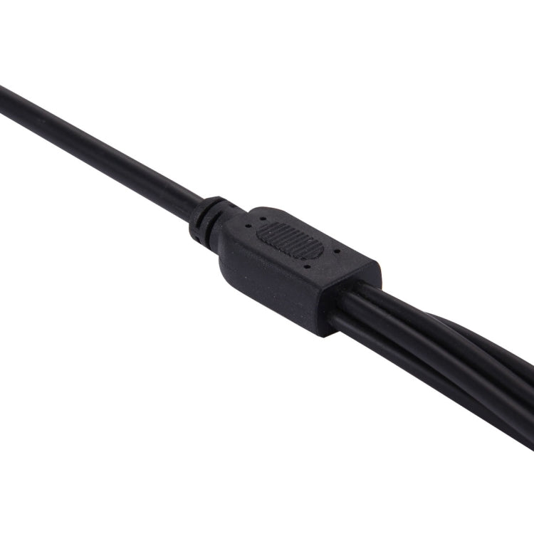 1 Female to 5 Male Plug 5.5 x 2.1mm DC Power Cable(Black) by buy2fix