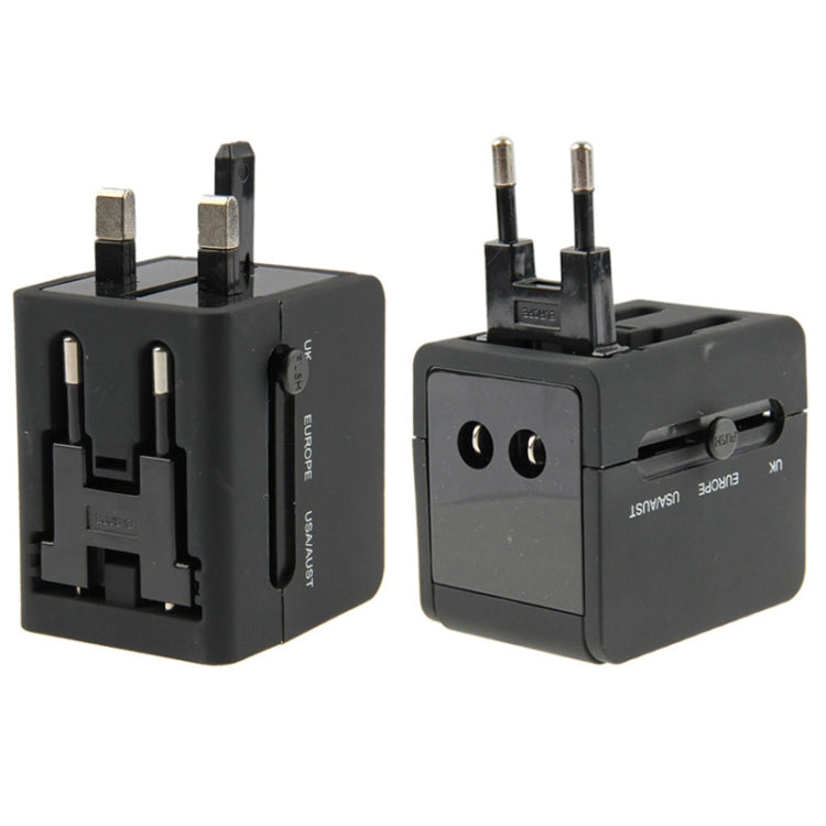 International 2.1A 2-USB EU / AU / UK / US Plug Travel Universal Adaptor(Black) by buy2fix