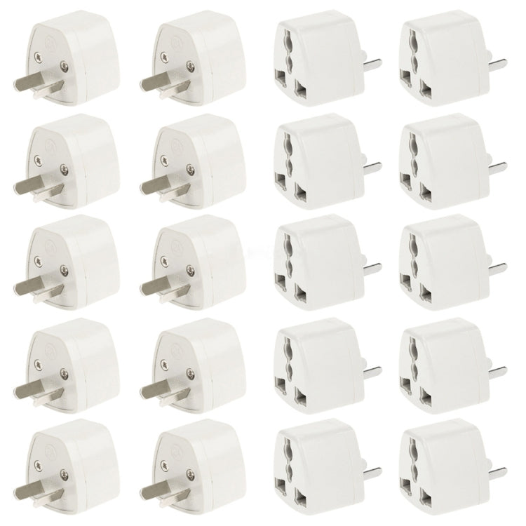 20 PCS Plug Adapter, Travel Power Adaptor with AU Socket Plug by buy2fix